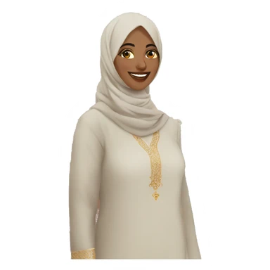 Eid Mubarak from a lady sticker