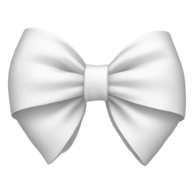 White bow on white bow sticker
