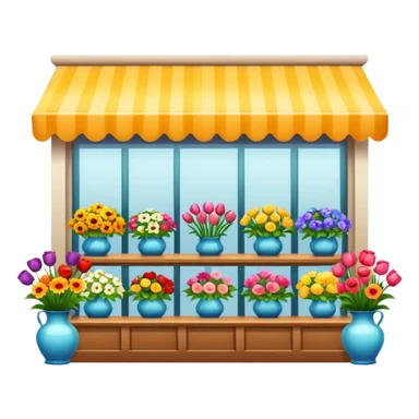 Flower shop with tables in the front sticker