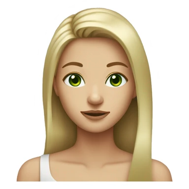 dark blonde girl green eyes sticker