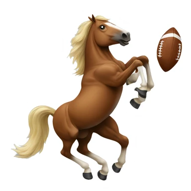 a horse playing football sticker
