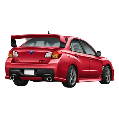 Crimson Subaru Impreza WRX sticker