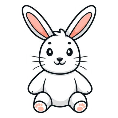normal rabbit sticker