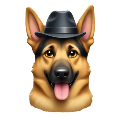 German shepherd dog with hat on  sticker