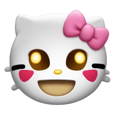 A hello kitty dying of laughter sticker