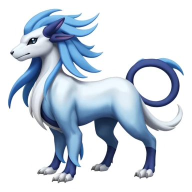 Suicune-Samurott-Absol-Fakémon-hybrid-creature (full body)  sticker