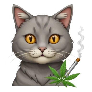 Un gato fumando un porro sticker