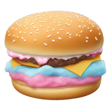 Cotton candy cheeseburger sticker