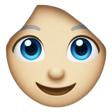 Smile emoji with blue eyes  sticker