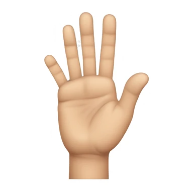 make a left hand. make the hand have five fingers. the only fingers that are extended are the pointer finger and the thumb the pinky, ring and middle fingers are tucked behind the hand.  sticker