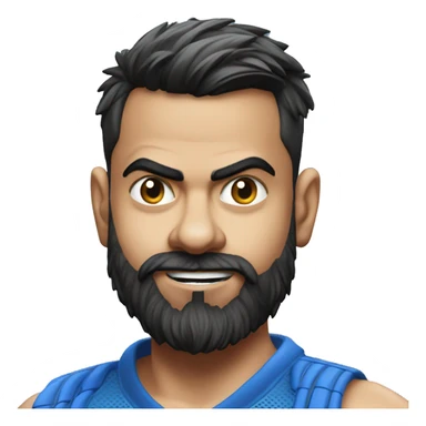 Virat kohli with cool batting style sticker