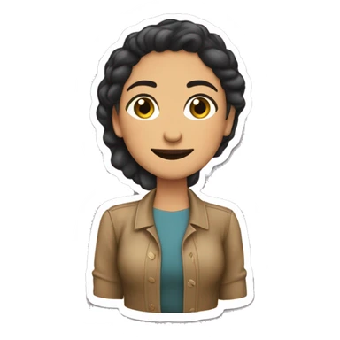 mujer linda pelirroja castaña varios stickers sticker