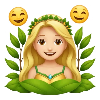 Una pradera con muchas setas y hadas sticker