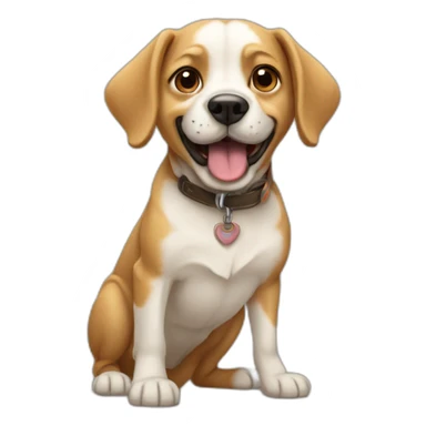 Dog playing fresbee sticker