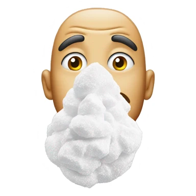 Nose sniffing powdered sugar  sticker