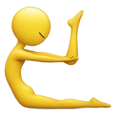 yellow person doing yoga sticker