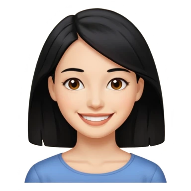 Hold. Women painting smilling  black hair sticker