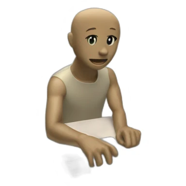 sitting at computer with ztp on screen sticker