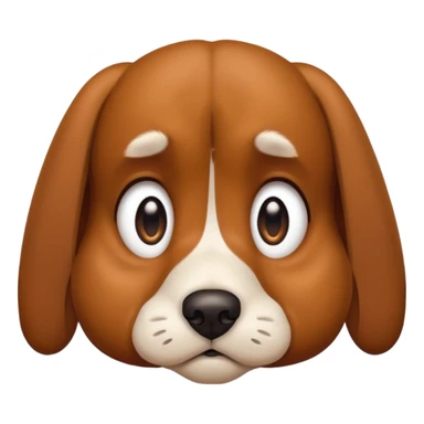 face of cute sad dog with big bright eyes sticker