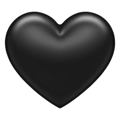 Ebony color heart sticker