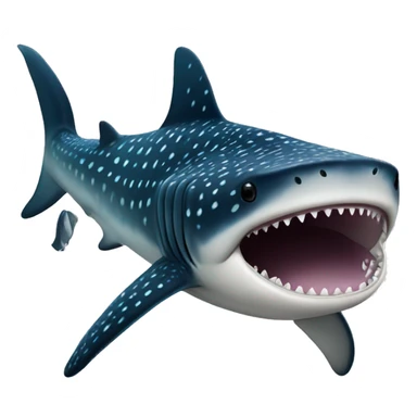 whale shark, widemouth no teeth sticker