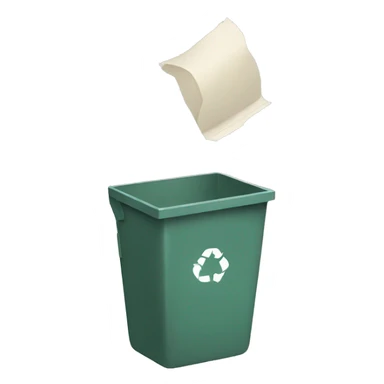 Throwing paper ball in Trash can sticker