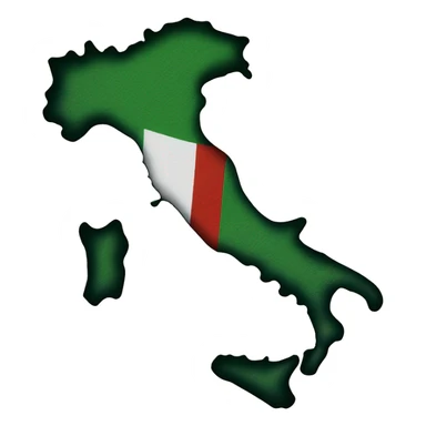 the outline of italy  sticker