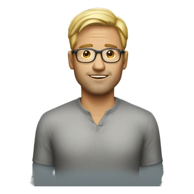 man with glass look the mac sticker