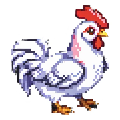 chicken jockey small character riding a chicken sticker