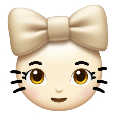 Hello kitty with a beige bow on her head sticker