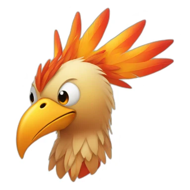 a phoenix bird thinking really hard sticker