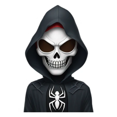 Grim reaper dressed as Spider-Man sticker