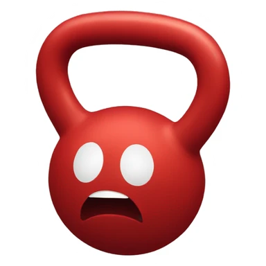 red kettlebell, no face sticker