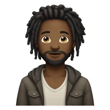 Black boy with beard and dreads sticker