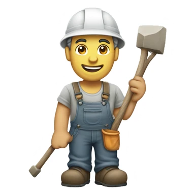 men stone masons  sticker