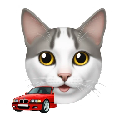 Cat and bmw e36 sticker