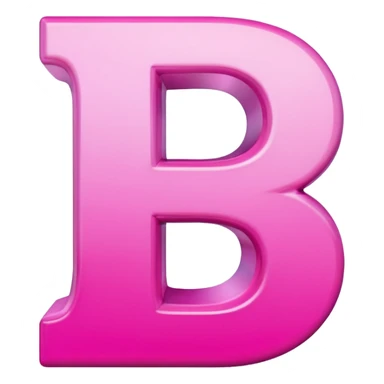 mix color pinks 3d letter p sticker