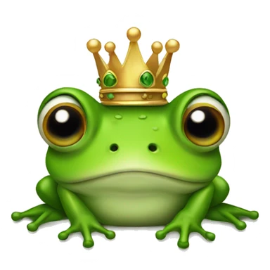 Frog with a crown sticker