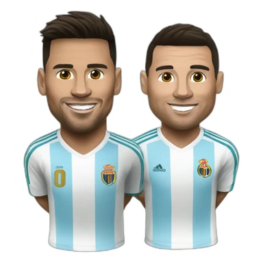 Messi and Ronaldo sticker