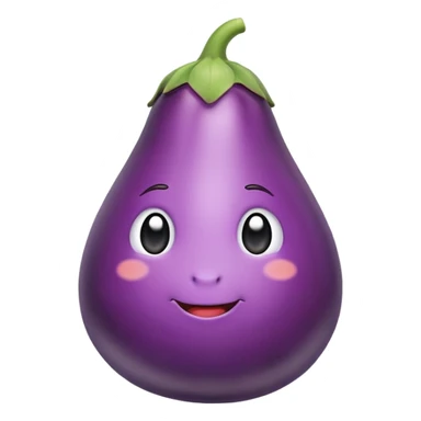 Cute eggplant sticker