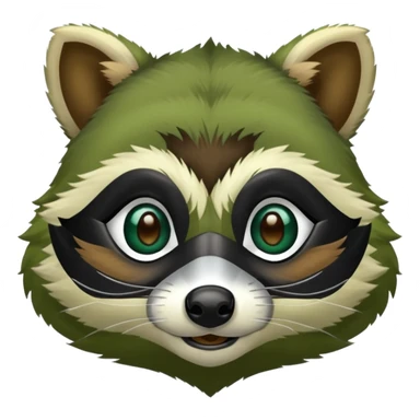 waitor green racoon sticker