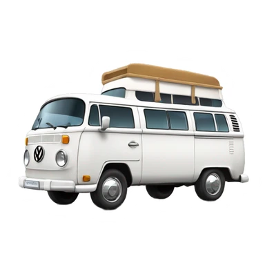 white VW Bay Window bus sticker