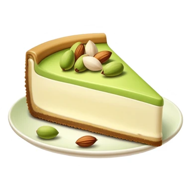 Pistachio almond cheesecake slice sticker
