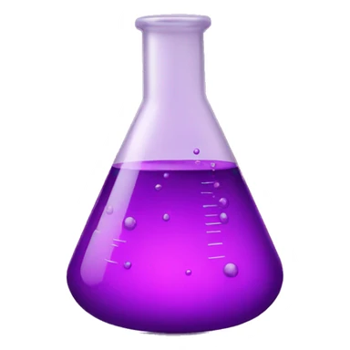 purple chemical flask sticker
