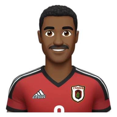 romario wearing flamengo jersey sticker