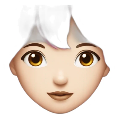 Anime girl character with white skin, pink hair and pink eyes sticker