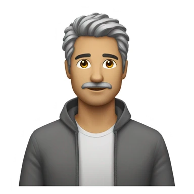 hombre mayor pelo corto gris  sticker