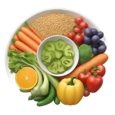healthy plate of food sticker