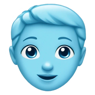 Baby blue heart sticker