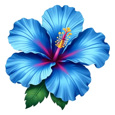 blue hibiscus flower  sticker